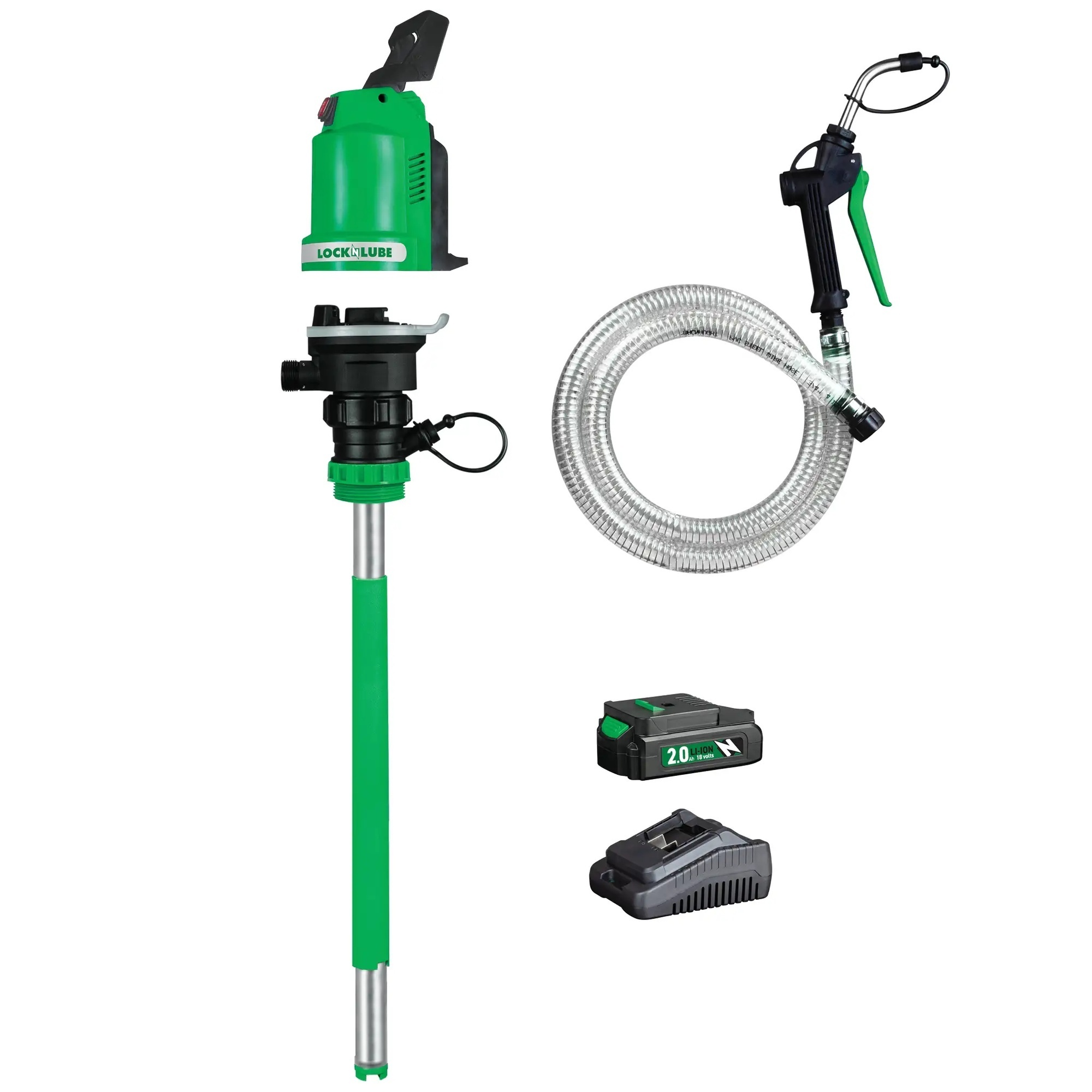 LockNLube BTX Battery Transfer Pump Starter Kit for DEF and Urea, 16/55-Gallon - Model LNL81775-DEF